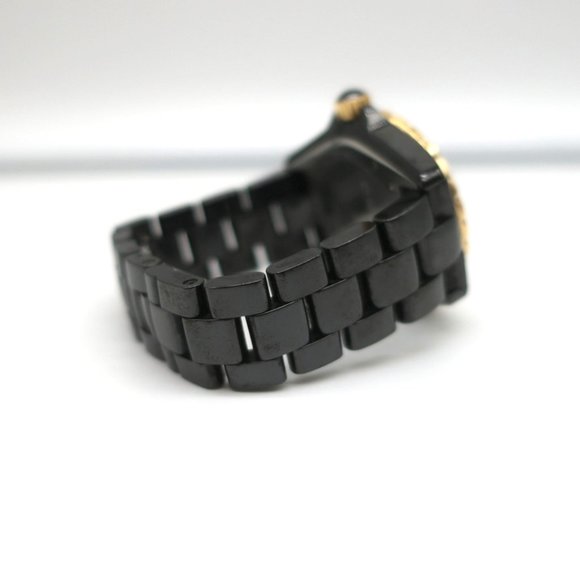 CHANEL J12 38MM WATCH BLACK CERAMIC AND 18K GOLD WITH DIAMONDS H2180 - Picture 5 of 10